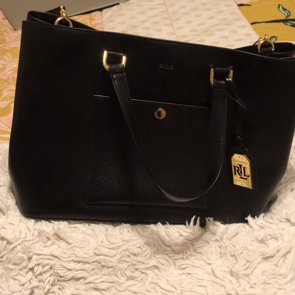 Ralph Lauren Leather Work Tote - Picture 2 of 5